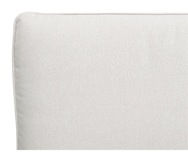 Beliani Cama com estrado Poliéster CORIO 193x219 Cinza Claro