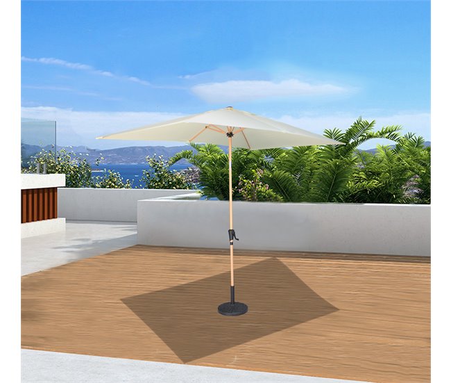 Guarda-sol ENARA 250x200x300cm cor bege Bege