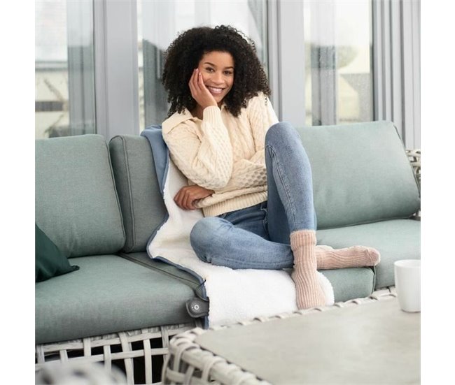 Almofada Elétrica para o Pescoço e Costas OL 850 Azul