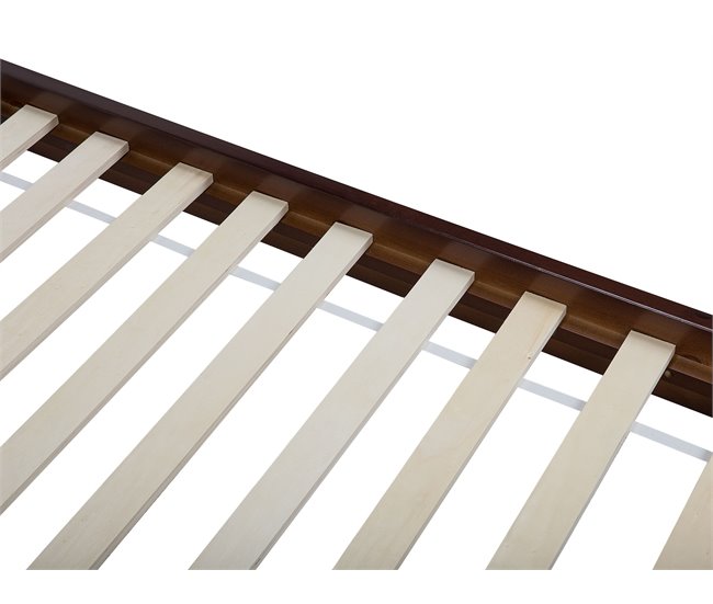 Beliani Cama com estrado Pinho GIULIA 145x213 Castanho