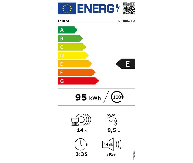 Máquina lavar loiça INDESIT D2F HD624 A 14CONJ BR Branco