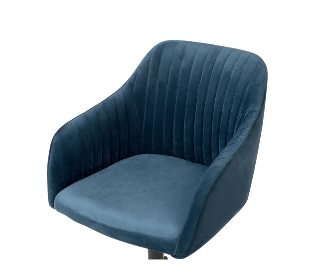 Beliani Cadeira de escritório VENICE Azul Marino