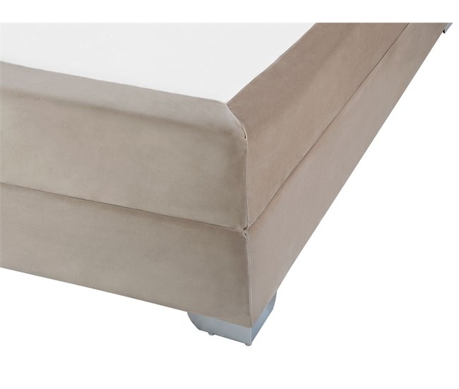 Beliani Cama continental Veludo CONSUL 171x212 Bege