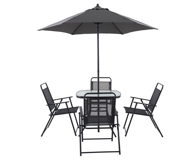 Set de jardim ROMA cor cinza escuro Cinza
