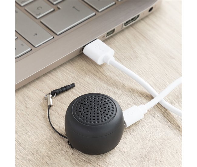 Mini Altifalante Portátil Recarregável sem Fios Altavoz mini Preto