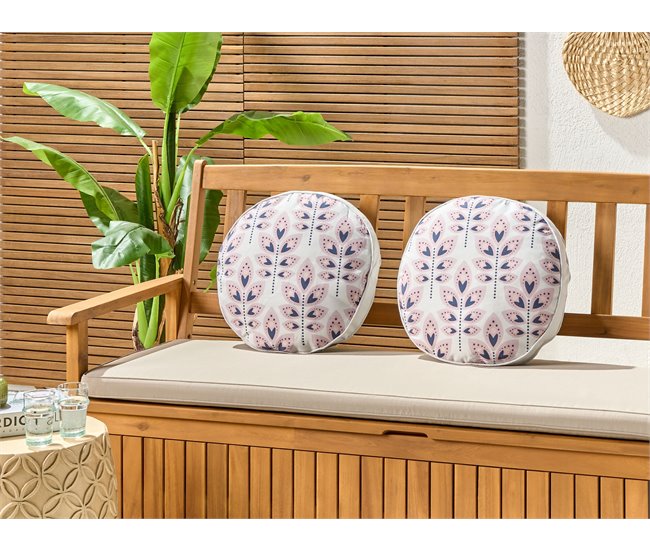 Beliani Almofada de jardim TORRETTA 40x40 Creme