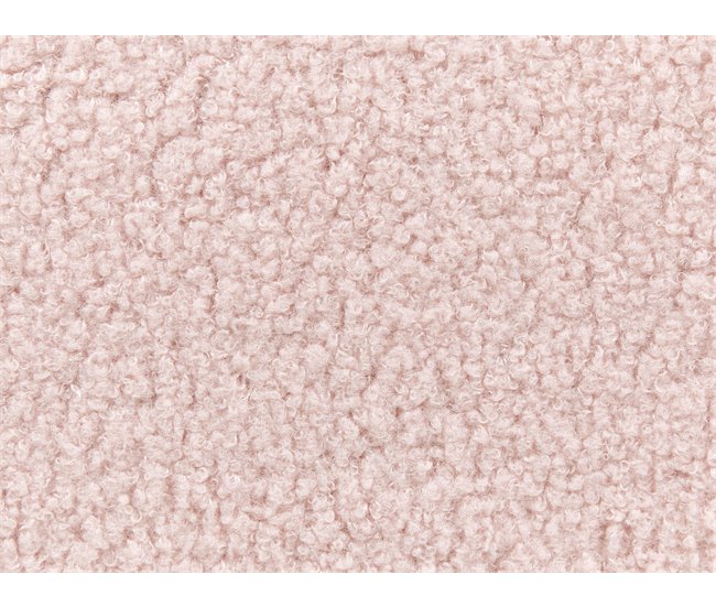 Beliani Cama com estrado Bouclé ROANNE 100x213 Creme