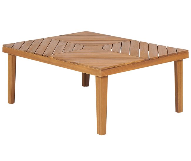 Beliani Conjunto lounge Madeira de acácia BARATTI Bege