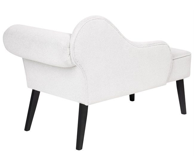 Beliani Chaise longue versão à direita Poliéster BIARRITZ Branco
