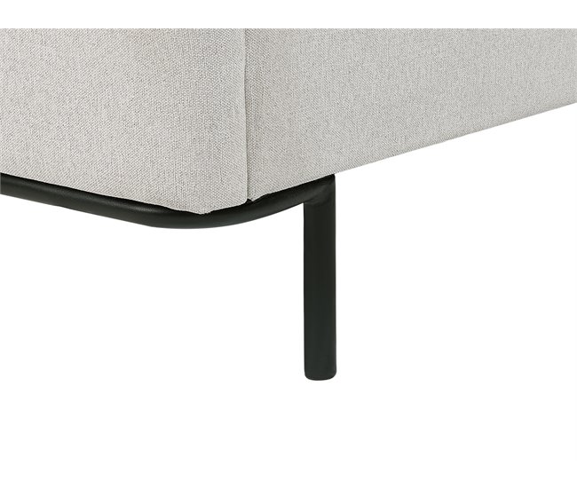 Beliani Cama com estrado Poliéster CORIO 193x219 Cinza Claro