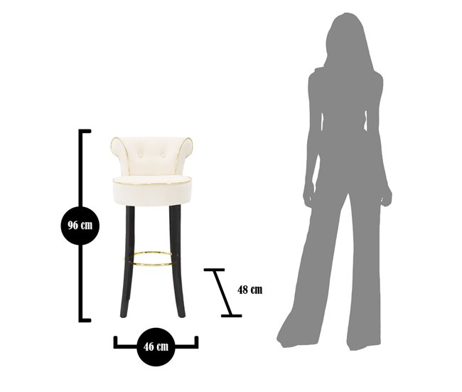 Banco Alto MF440 Bege
