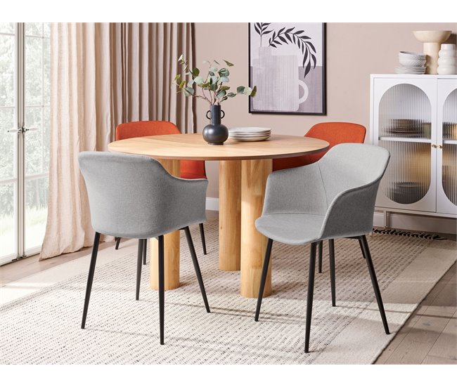 Beliani Silla de comedor ELIM Bege