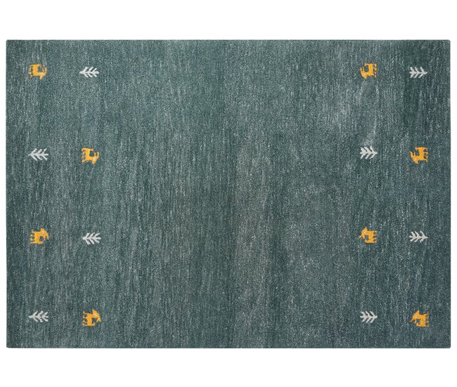 Beliani Pelos curtos CALTI 160x230 Verde Escuro