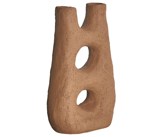 Beliani Jarro de flores UARU Castanho