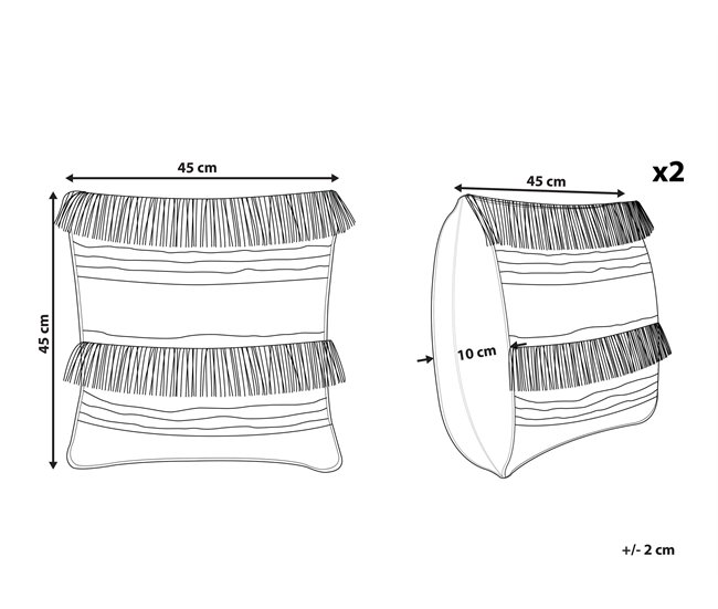 Beliani Almofada decorativa VILLUR Bege