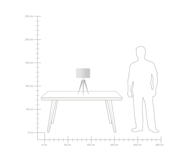 Beliani Candeeiro de mesa STILETTO Branco