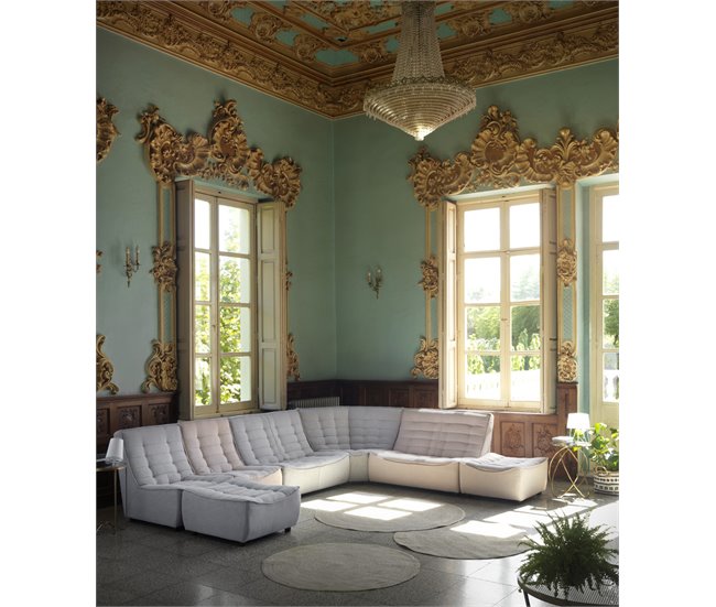 Poltrona Modulo estofada Cinza