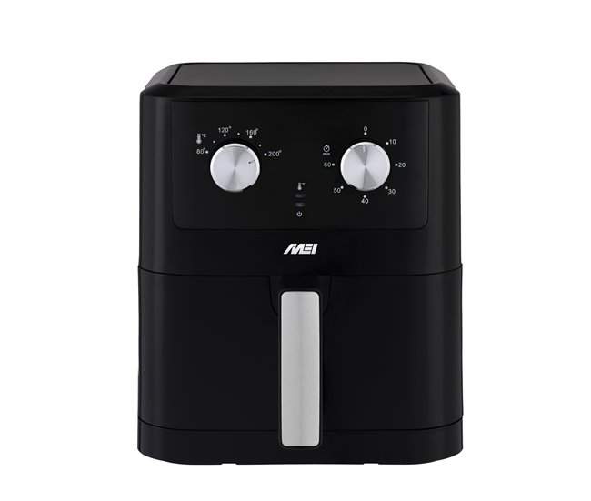 Fritadeira sem óleo MEI AF 6000 6 litros 1500W Preto