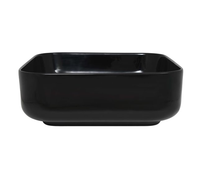 Lavatório - Lavabo - Pia de banheiro quadrado Preto