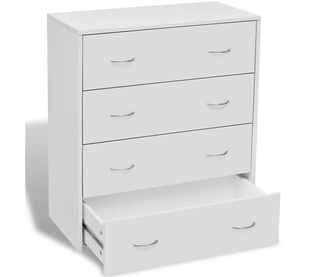 Aparador consola mueble de almacenamiento con 4 cajones Branco