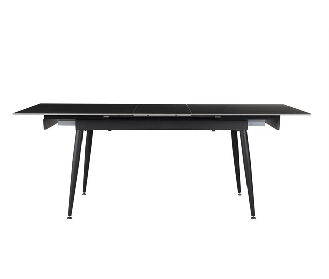 Mesa de jantar extensível JILL cerámica preto Preto