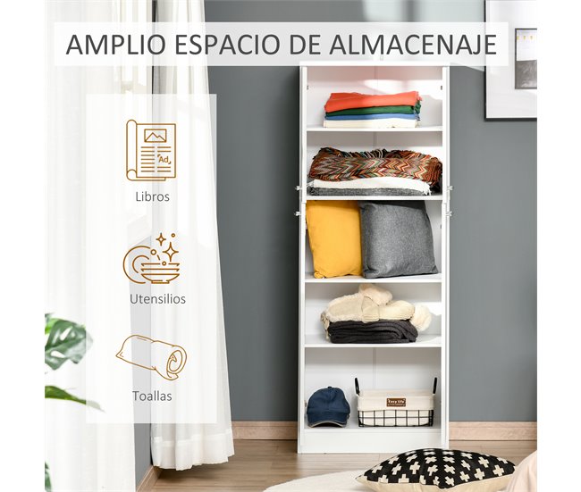 Armário Melamina HOMCOM, casa - cozinha Branco