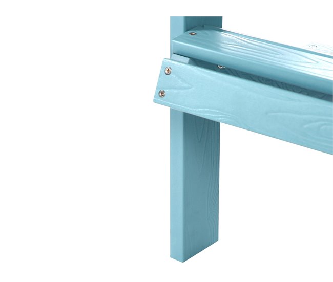 Beliani Cadeira de jardim ADIRONDACK Azul Claro