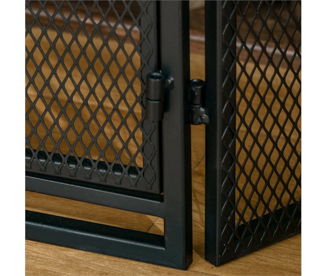 Frente para Lareira Dobrável HOMCOM 820-262 Preto