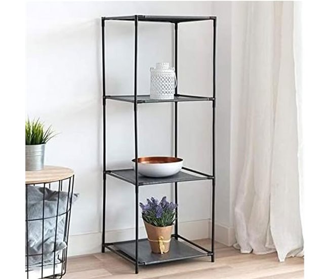 Well Home Estante com 3 compartimentos Preto