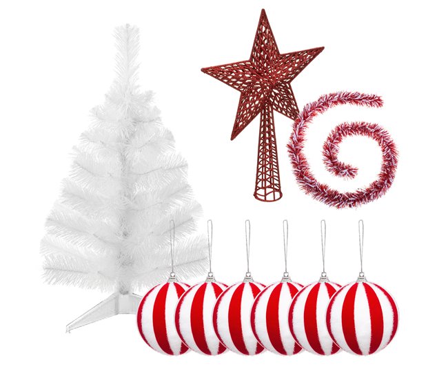 Pacote de decoração de Natal Branco