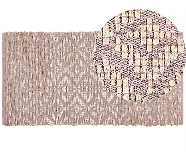 Beliani De pelo corto GERZE 80x150 Rosa