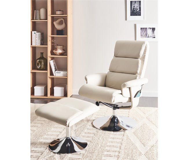 Beliani Cadeira de massagem LEGEND Bege