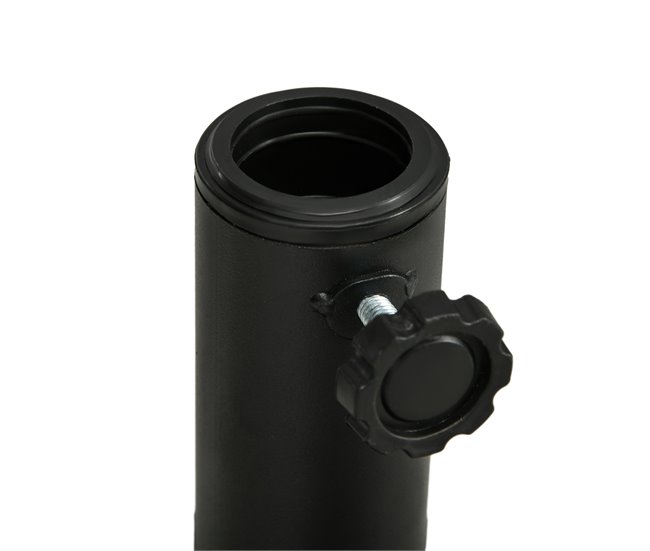 Base Chapéu de Sol HDPE, concreto, aço Outsunny Preto