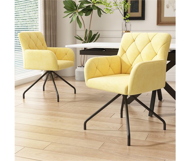 Cadeiras de jantar Amarelo
