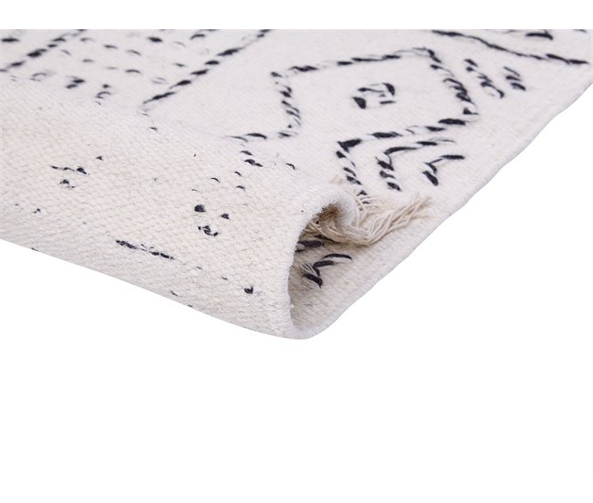 Beliani Pelos curtos ALKENT 140x200 Branco/ Bege