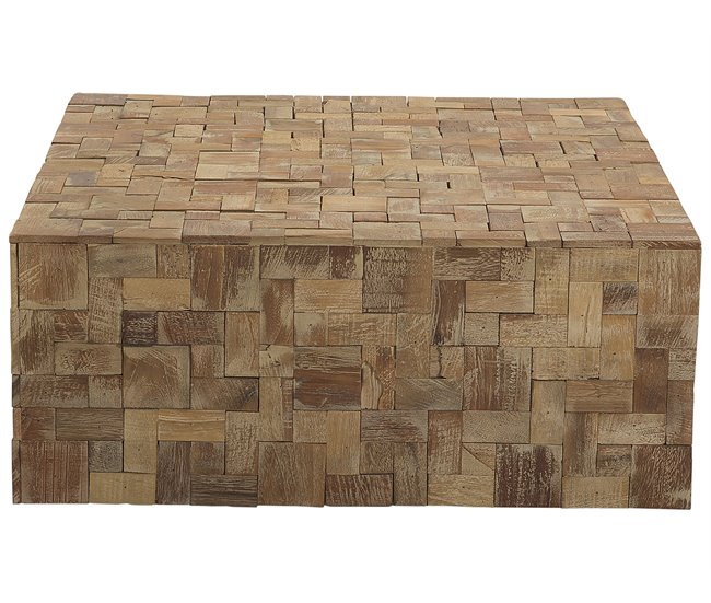 Beliani Mesa de centro GAMETI 80x80 Castanho