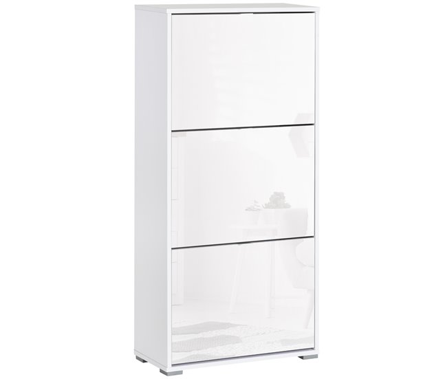 Armário de Sapatos Placa de partícula de classe E1 HOMCOM 60 Branco