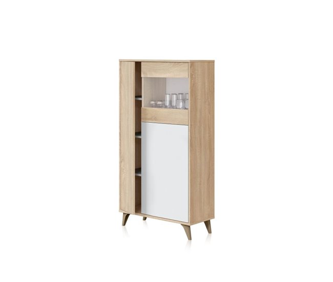 Vitrina Lira Natural/ Branco