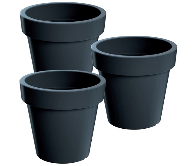 3x lofly plástico pote Antracite