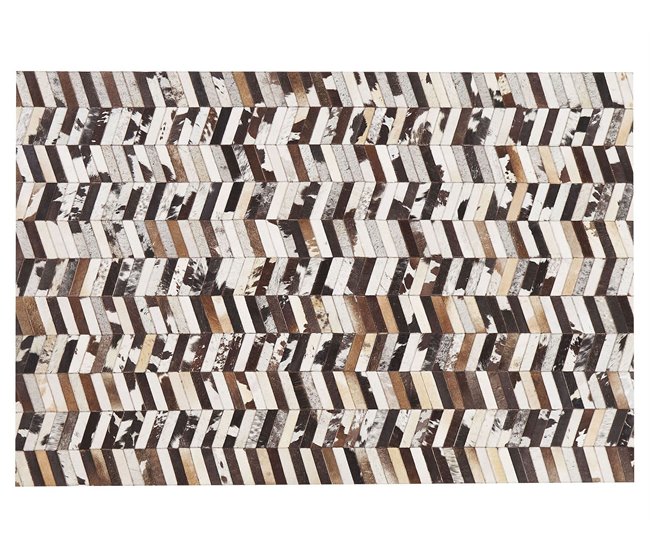 Beliani Patchwork AKYELE 140x200 Branco/ Bege