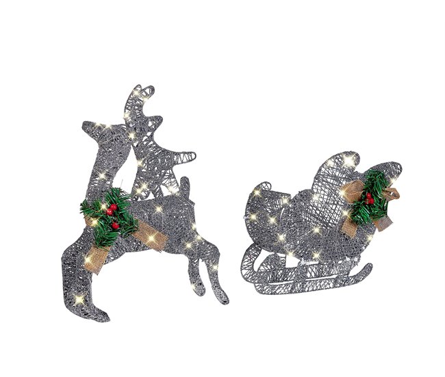 Beliani Decoração LED ENODAK Cinza