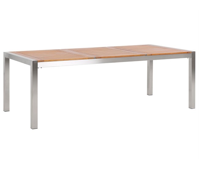 Beliani Mesa de refeição GROSSETO 100x220 Castanho