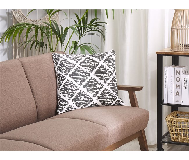 Beliani Almofada decorativa HAZRO Creme