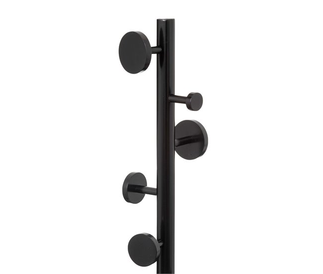Cabide em pé para corredor circular 8 cabides estilo industrial Preto