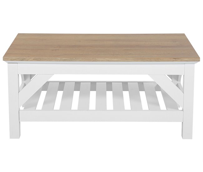 Beliani Mesa de centro SAVANNAH 60x101 Branco