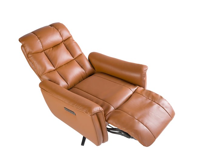 ANGEL CERDA Poltrona giratório em pele castanha Castanho