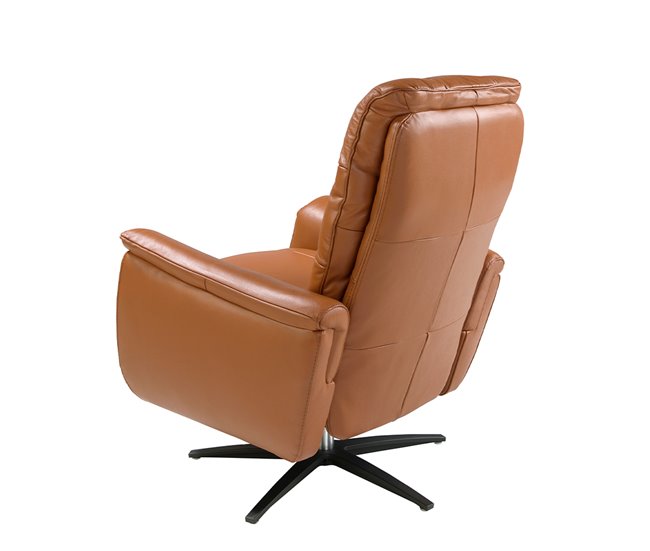 ANGEL CERDA Poltrona giratório em pele castanha Castanho
