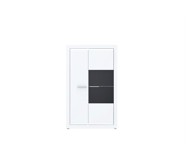 Vitrine dupla branco brilhante LIVING Branco Brillo
