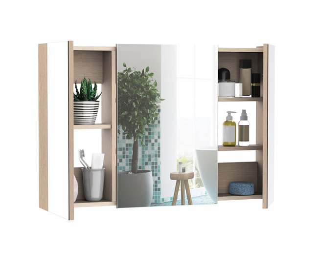 Armário Casa de Banho Melamina de Madeira kleankin Castanho