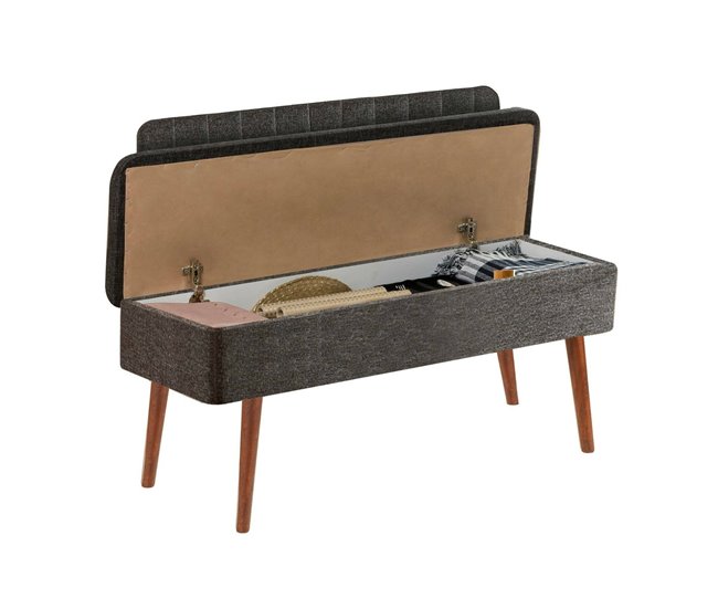 Mesa com efeito madeira Castanho